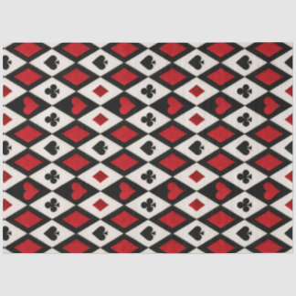 Gothic Rot-Schwarzer Harlekin-Spielkarten-Alice Seidenpapier