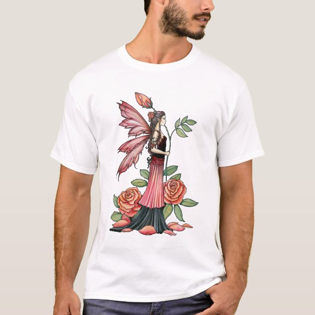 Gothic Rote Rose Fairy Tote Bag von Molly Harrison T-Shirt (Vorderseite)