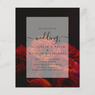 Gothic Rote Rosen Goth Wedding Einladung Flyer