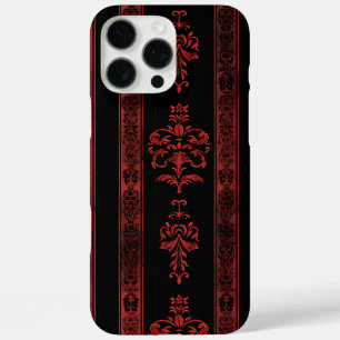Gothic-Roter-Damask-Streifen-Handyhülle  iPhone 16 Pro Max Hülle