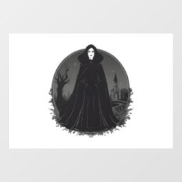 Gothic Salem Hexe um Mitternacht Fensteraufkleber