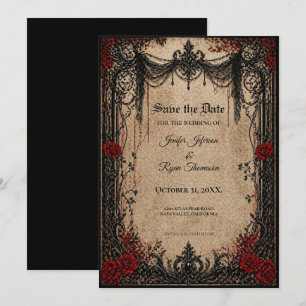 Gothic Save-the-Date-Einladung im Vintage-Stil Einladung