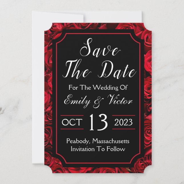 Gothic Save the Date Einladungskarte (Vorderseite)