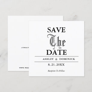 Gothic Save the Date Wedding Announcement Card