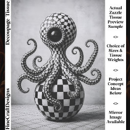 Gothic-Schachbrett-Oktopus-Oddity FX3L Seidenpapier