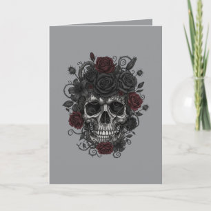 Gothic-Schädel-Einladungskarte – Día de los Muerto Karte