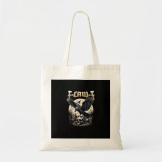 Gothic-Schädel F Caw F Krähe Humor Grafik Tragetasche