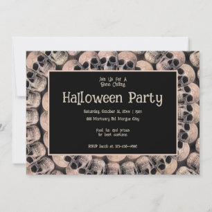 Gothic-Schädel im Vintage-Abstrakt für Halloween-P Einladung