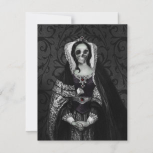 Gothic Schädel Lady Dankeskarte