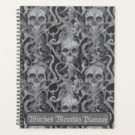 Gothic-Schädel-Muster-Hexen-Monatsplaner Planer