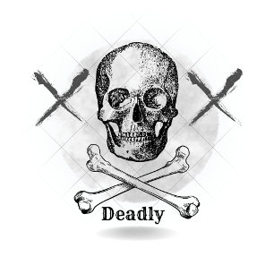 Gothic-Schädel und gekreuzte Messer Dark Art-Darts Dartscheibe