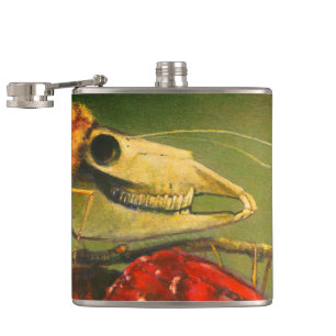 Gothic-Schädelschmetterlingsflasche Flachmann
