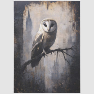 Gothic-Scheune-Eulen-Möbel-Decoupage Seidenpapier