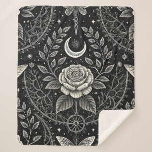 Gothic-Schmetterling-Blumenmuster (4) Sherpadecke