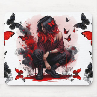 Gothic Schmetterlinge & Lady Fantasy Mousepad