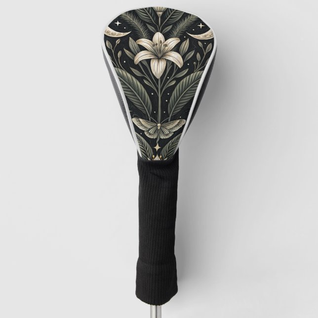 Gothic-Schmetterlings-Blumenmuster (5) Golf Headcover (Vorderseite)