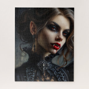 Gothic-Schönheitsporträt einer Vampirfrau