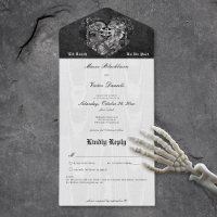 Gothic Schwarz-Weiß-Skelett-Paar ohne Abendessen