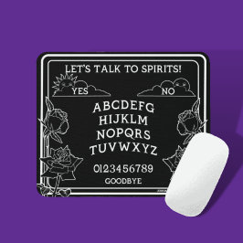 Gothic Schwarz-weiß Spirit Board Floral Mousepad