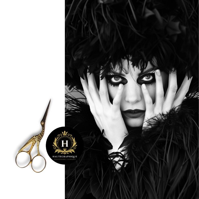 Gothic Schwarz-weißer Vintager Glamour Decoupage Seidenpapier (Von Creator hochgeladen)