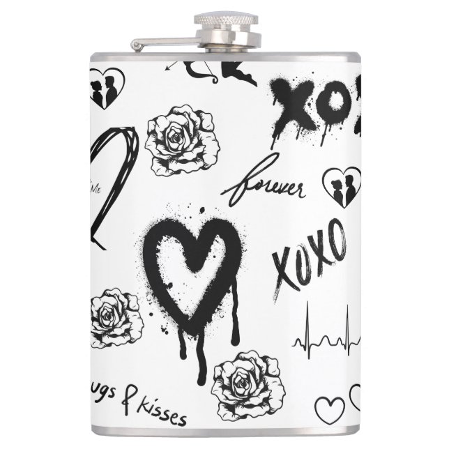 Gothic Seamless Pattern Flachmann (Vorderseite)