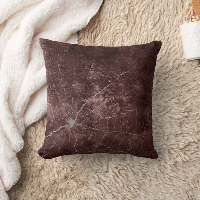 Gothic Silver Web erschüttert Kissen (Decke)