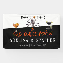 Gothic Skeleton Booze Food Wedding Foto Hintergrun Banner