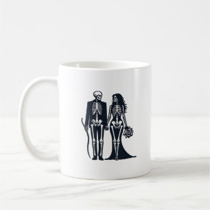 Gothic Skeleton Bride & Groom - Bis zum Tod tun wi Kaffeetasse