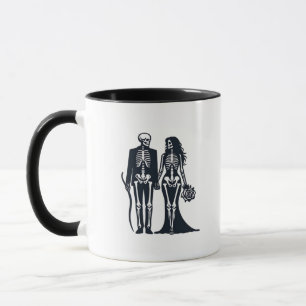 Gothic Skeleton Bride & Groom - Bis zum Tod tun wi Tasse