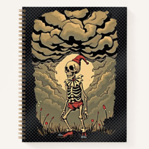Gothic Skeleton Clown Spiralblock Notizbuch