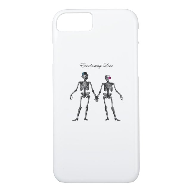 Gothic Skeleton Couple (weiß) Classic Case-Mate iPhone Hülle (Rückseite)