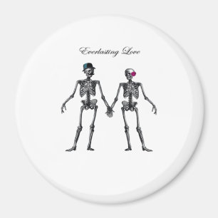 Gothic Skeleton Couple (weiß) Classic Magnet
