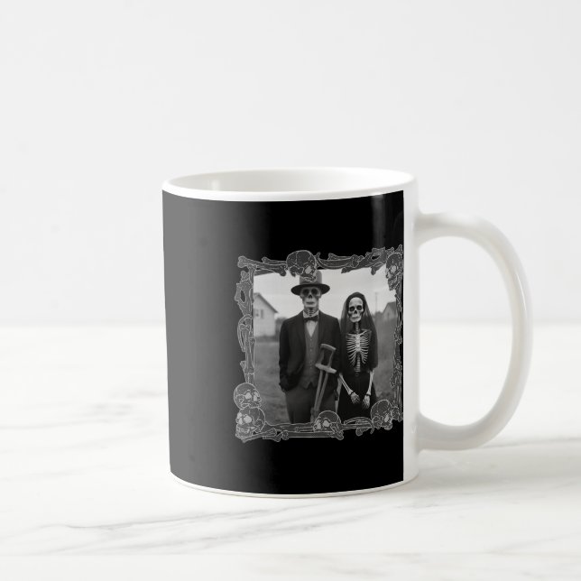 Gothic Skeleton Halloween-Kostüm Kaffeetasse (Rechts)