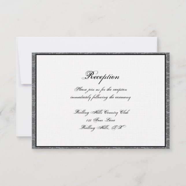 Gothic Skeleton Hands und Rose Hochzeitsempfang Einladung (Vorderseite)