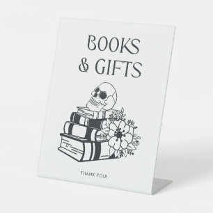 Gothic Skeleton Kinderdusche Bücher und Geschenke Sockelschild