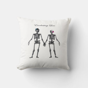 Gothic Skeleton Paar (Altrosa) Klassiker Kissen