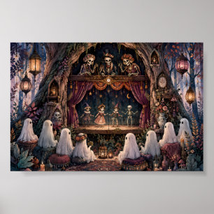 Gothic Skeleton Puppentheater-Poster mit kuschelig Poster
