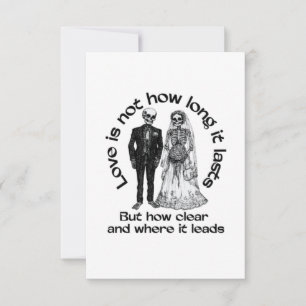 Gothic Skeleton RSVP-Karte - Til Death Love Zitat RSVP Karte