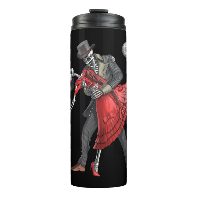 Gothic Skeletons Dancing Thermosbecher (Vorderseite)