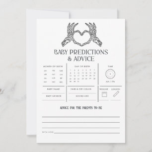 Gothic-Skelett-Baby-Vorhersage-Beratungsspiel Mitteilungskarte