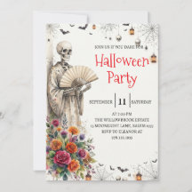 Gothic-Skelett-Mann-Halloween-Party-Einladung
