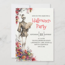 Gothic-Skelett-Mann-Halloween-Party-Einladung