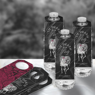 Gothic Skelettons 'Til Death Party Burgundy ID866 Flaschenanhänger