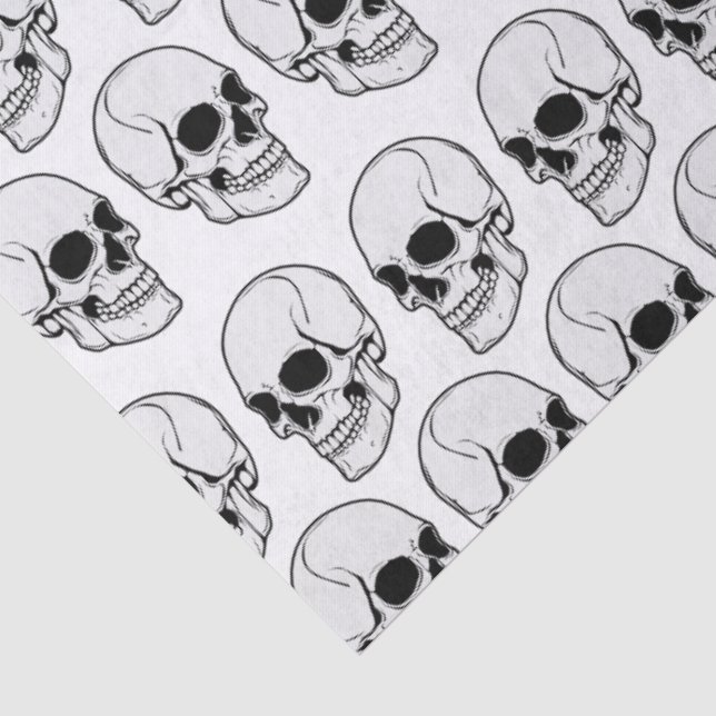 Gothic Skull #1F Angled View Seidenpapier (Ausschnitt)