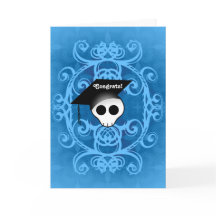 Gothic Skull Abschluss Glückwunsch