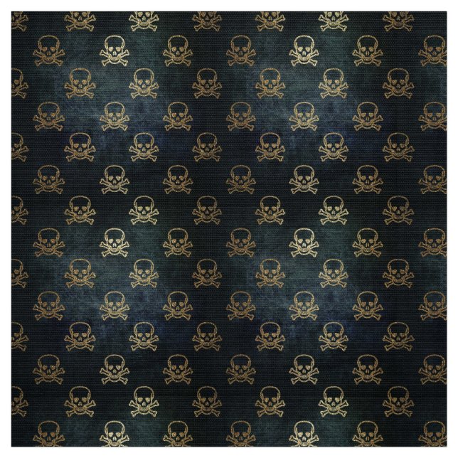 Gothic Skull and Bones Kostümstoff Stoff (Muster)