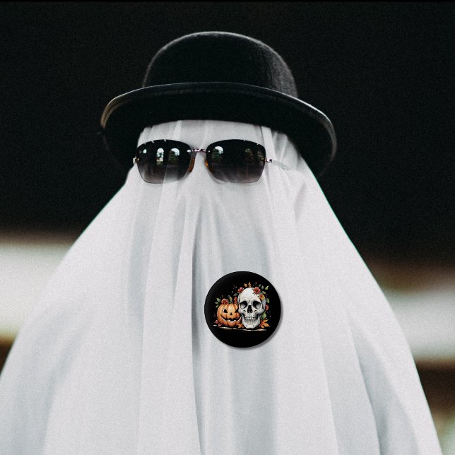 Gothic Skull and Pumpkin Button (Von Creator hochgeladen)