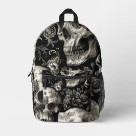 Gothic Skull Backpack Bedruckter Rucksack