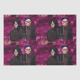 Gothic Skull Bauer Tiled Decoupage Seidenpapier