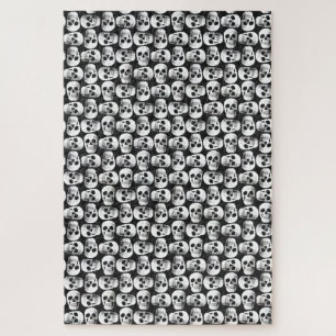 Gothic Skull Beängstigend Schwarz-Weiß-Muster De